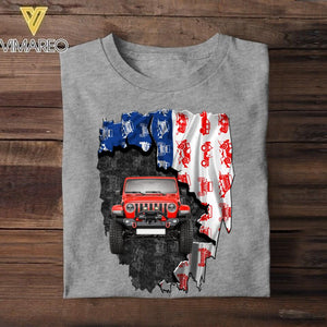 Personalized Jeep Flag Independence Day Tshirt Printed NQHQ1506