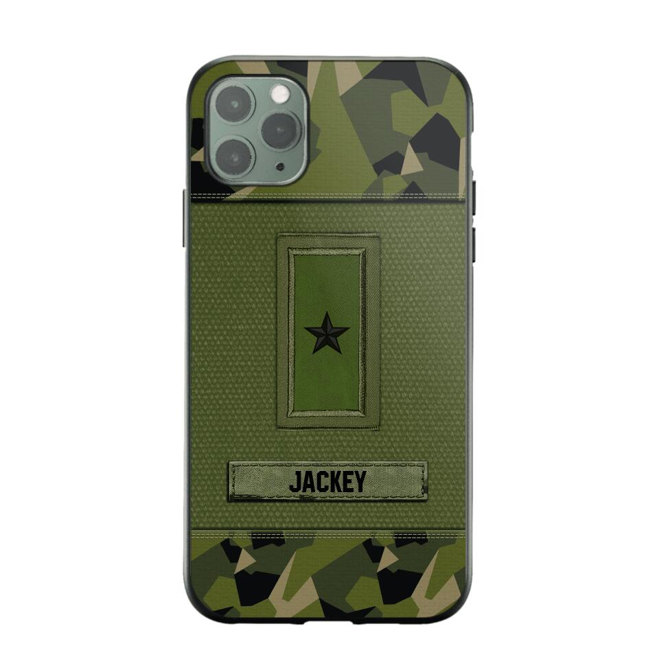 Personalized Swedish Soldier/Veterans Phone Case Printed 22JUL-DT16