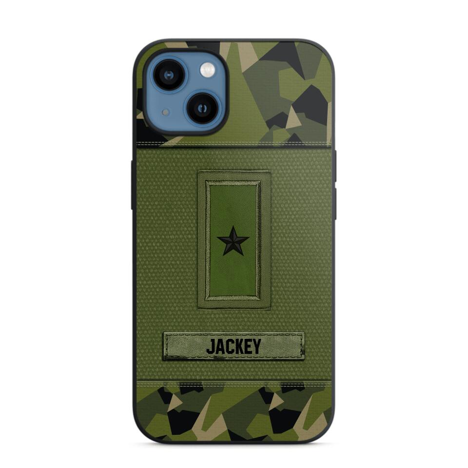 Personalized Swedish Soldier/Veterans Phone Case Printed 22JUL-DT16