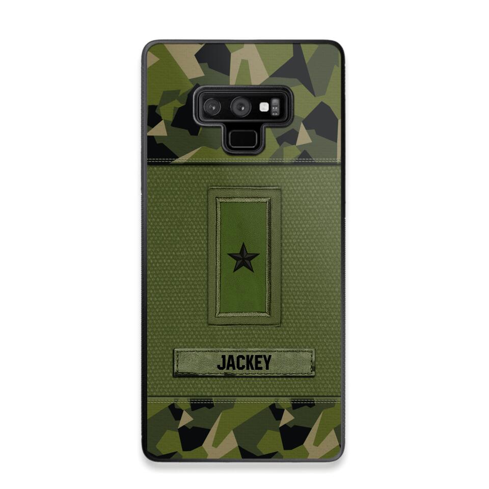 Personalized Swedish Soldier/Veterans Phone Case Printed 22JUL-DT16