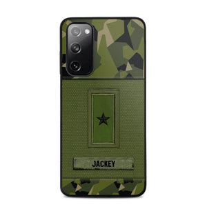 Personalized Swedish Soldier/Veterans Phone Case Printed 22JUL-DT16