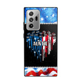 Personalized Auntie Flag Heart Independence Day Phone Case Printed 22JUL-HC16