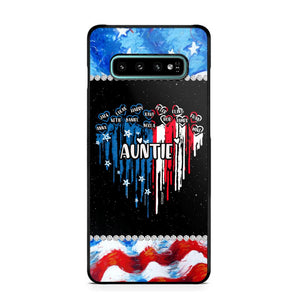 Personalized Auntie Flag Heart Independence Day Phone Case Printed 22JUL-HC16