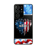 Personalized Auntie Flag Heart Independence Day Phone Case Printed 22JUL-HC16