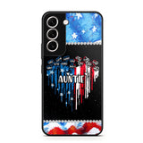 Personalized Auntie Flag Heart Independence Day Phone Case Printed 22JUL-HC16