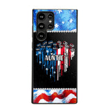 Personalized Auntie Flag Heart Independence Day Phone Case Printed 22JUL-HC16