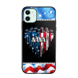 Personalized Grandma Nana Flag Heart Independence Day Phone Case Printed 04-Jul