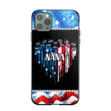 Personalized Grandma Nana Flag Heart Independence Day Phone Case Printed 04-Jul