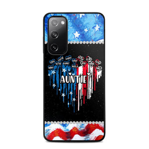 Personalized Grandma Nana Flag Heart Independence Day Phone Case Printed 04-Jul