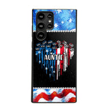 Personalized Grandma Nana Flag Heart Independence Day Phone Case Printed 04-Jul