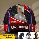 Personalized Love Horse Cap Printed NQĐT1706