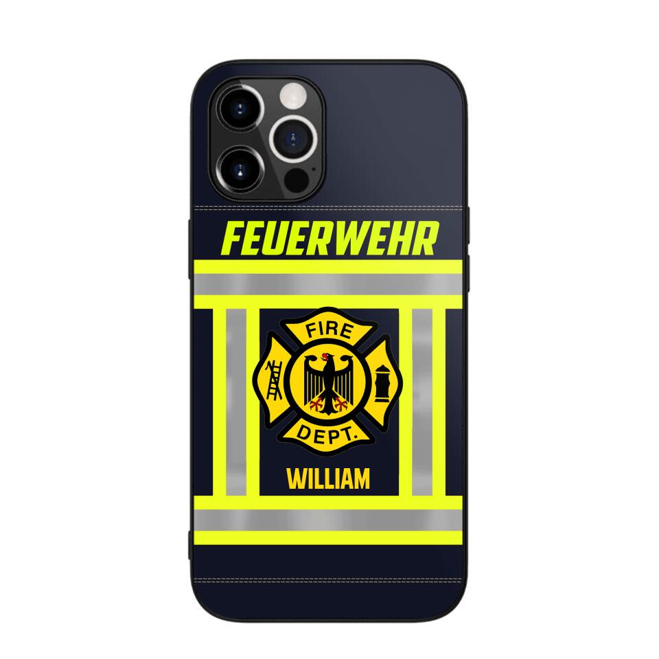 Personalized German Firefighter Phone Case Printed 22JUL-HC18