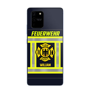 Personalized German Firefighter Phone Case Printed 22JUL-HC18