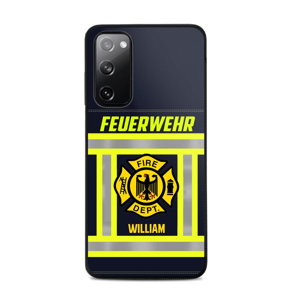 Personalized German Firefighter Phone Case Printed 22JUL-HC18