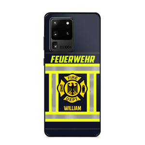 Personalized German Firefighter Phone Case Printed 22JUL-HC18