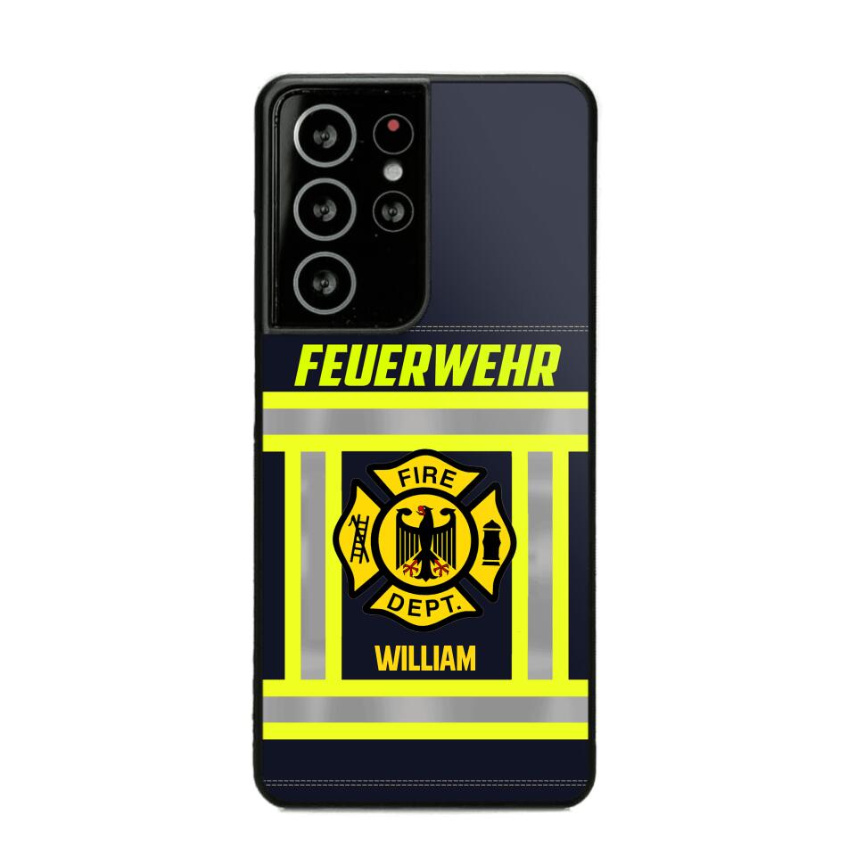 Personalized German Firefighter Phone Case Printed 22JUL-HC18