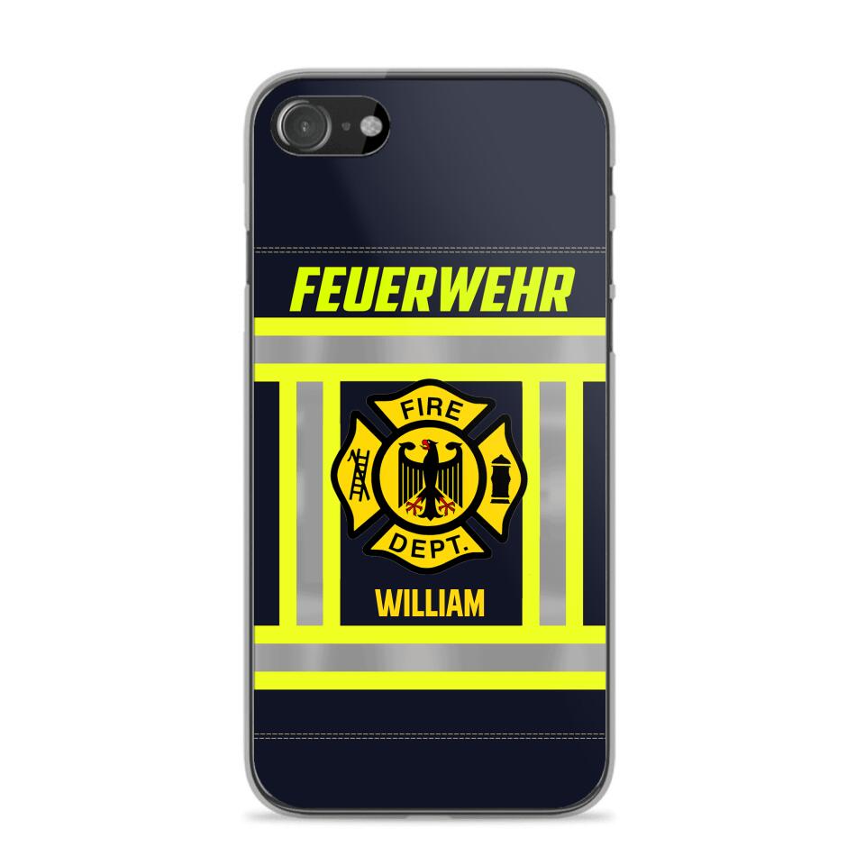 Personalized German Firefighter Phone Case Printed 22JUL-HC18