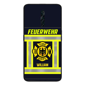 Personalized German Firefighter Phone Case Printed 22JUL-HC18