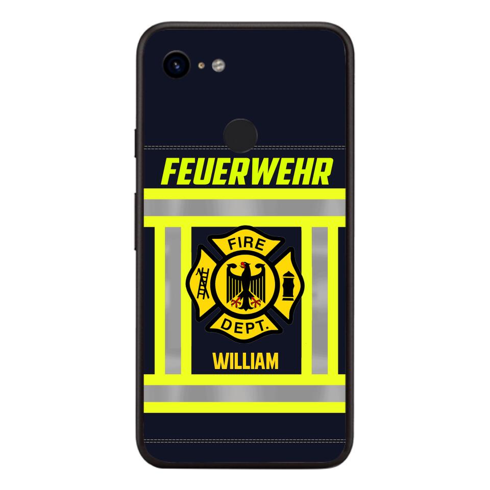 Personalized German Firefighter Phone Case Printed 22JUL-HC18