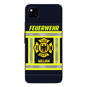 Personalized German Firefighter Phone Case Printed 22JUL-HC18