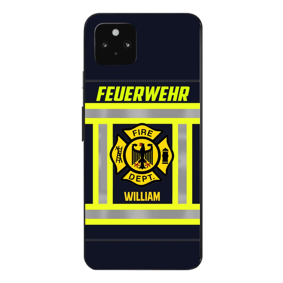 Personalized German Firefighter Phone Case Printed 22JUL-HC18