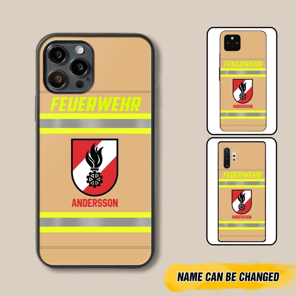 Personalized Austrian Firefighter Phone Case Printed 22JUL-HC18