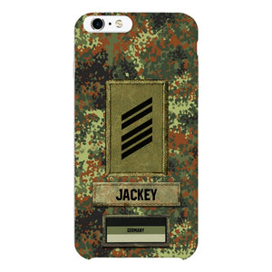 Personalized German Soldier Camo Phone Case Printed 25MAR-HQ26