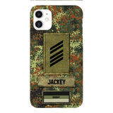 Personalized German Soldier Camo Phone Case Printed 25MAR-HQ26