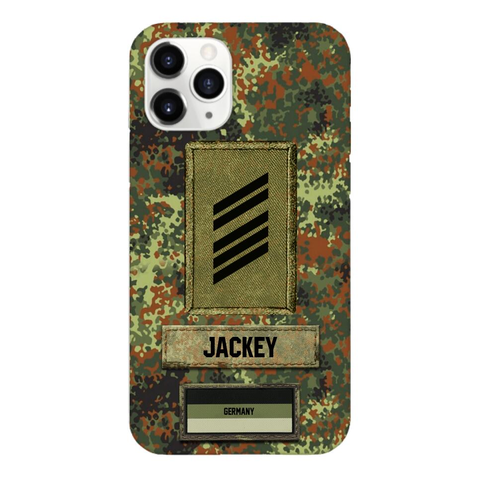 Personalized German Soldier Camo Phone Case Printed 25MAR-HQ26