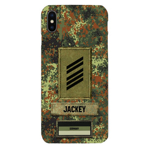 Personalized German Soldier Camo Phone Case Printed 25MAR-HQ26