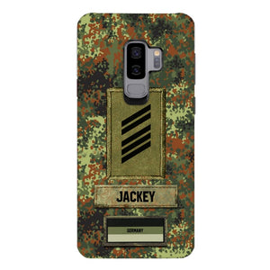 Personalized German Soldier Camo Phone Case Printed 25MAR-HQ26