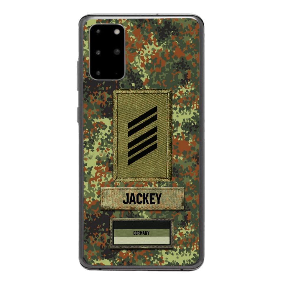 Personalized German Soldier Camo Phone Case Printed 25MAR-HQ26