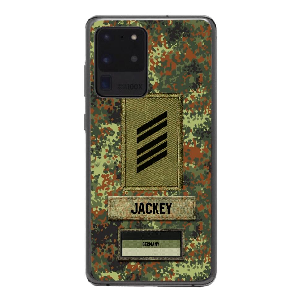 Personalized German Soldier Camo Phone Case Printed 25MAR-HQ26