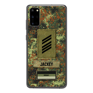 Personalized German Soldier Camo Phone Case Printed 25MAR-HQ26