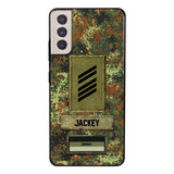 Personalized German Soldier Camo Phone Case Printed 25MAR-HQ26