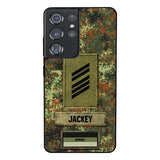 Personalized German Soldier Camo Phone Case Printed 25MAR-HQ26