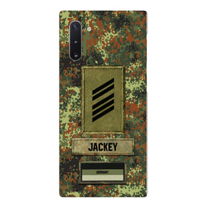 Personalized German Soldier Camo Phone Case Printed 25MAR-HQ26