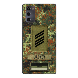 Personalized German Soldier Camo Phone Case Printed 25MAR-HQ26