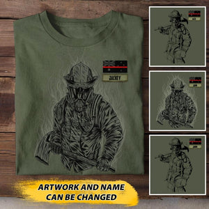 Personalized Australian Firefighter Tshirt Printed 22JUL-HY20