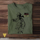 Personalized U.S Firefighter Tshirt Printed 22JUL-HY20