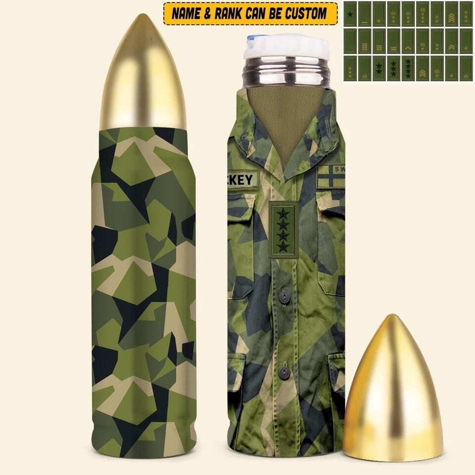 Personalized Sweden Veteran/ Solider Bullet Tumbler QTVQ2006