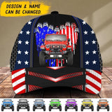 Personalized Heart Jeep Cap Us Flag Independence Day Printed NQĐT2106