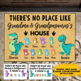 Personalized There's No Place Like Dinosaur Horse Doormat 22JUL-HC22