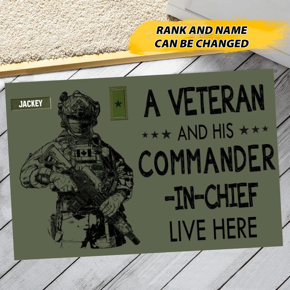 Personalized Swedish Soldier/Veterans Doormat 22JUL-HY22