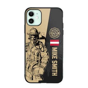 Personalized Austrian Firefighter Phone Case Printed 22JUL-HY23