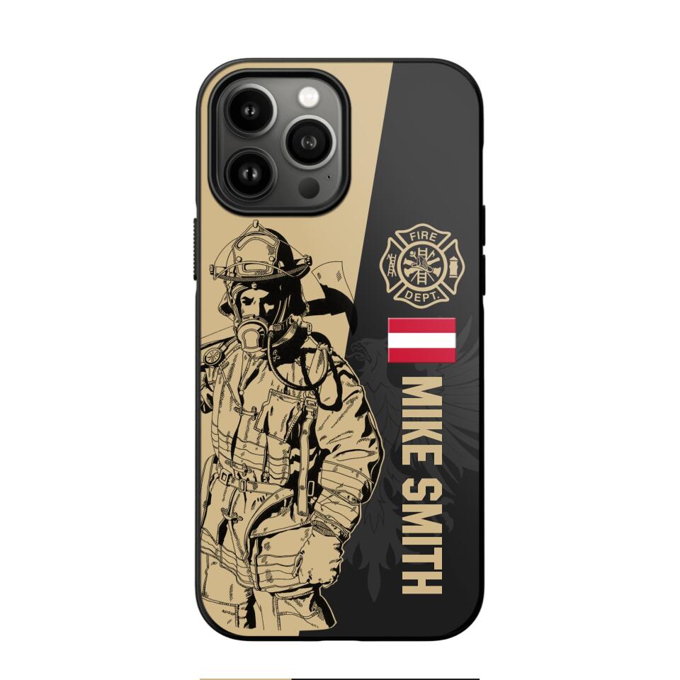 Personalized Austrian Firefighter Phone Case Printed 22JUL-HY23