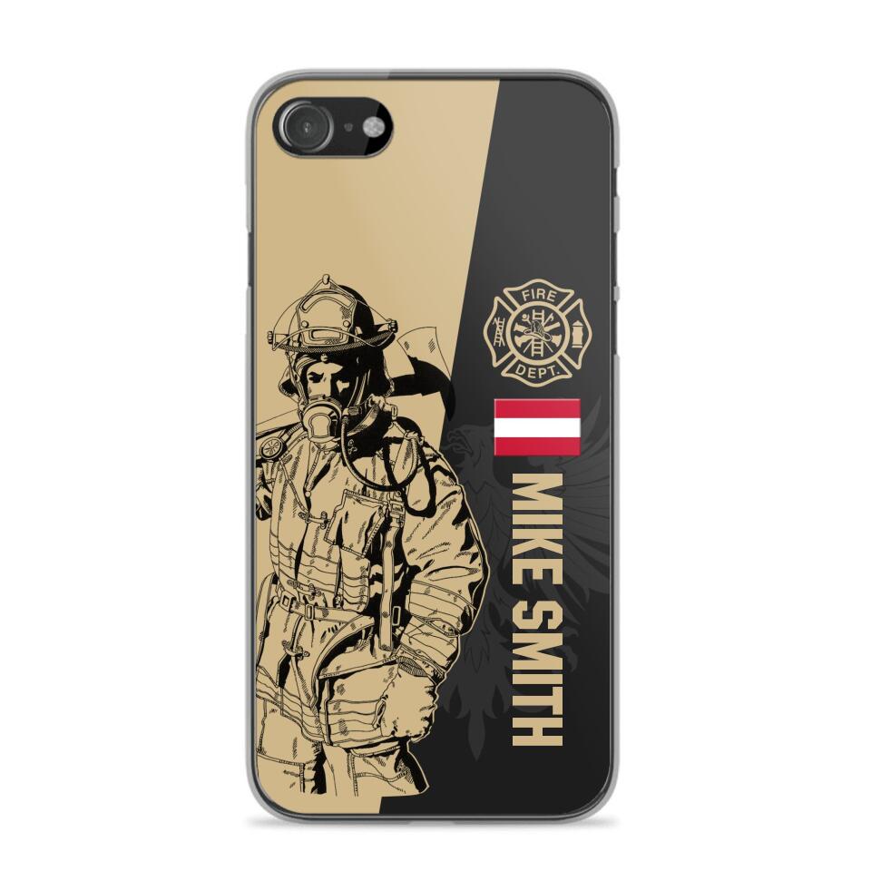 Personalized Austrian Firefighter Phone Case Printed 22JUL-HY23