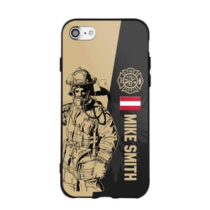 Personalized Austrian Firefighter Phone Case Printed 22JUL-HY23