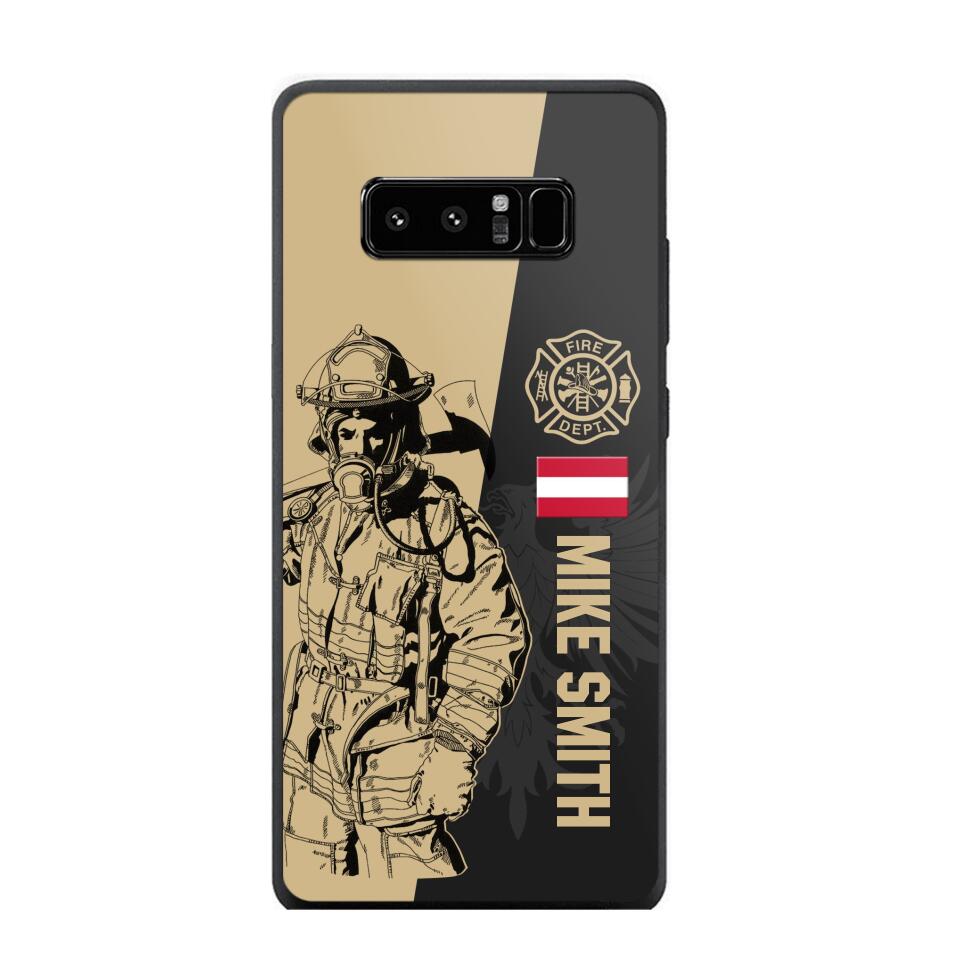 Personalized Austrian Firefighter Phone Case Printed 22JUL-HY23