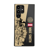 Personalized Austrian Firefighter Phone Case Printed 22JUL-HY23